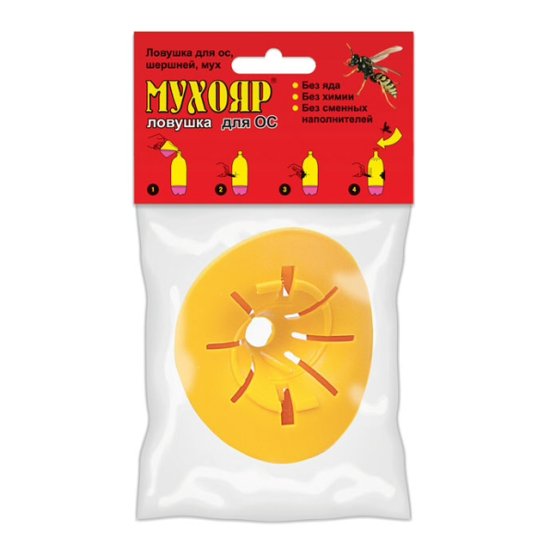 Ловушка от ос и мух Мухояр пластина