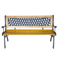 Скамейка садовая 1,25х0,52х0,74м дерево/металл