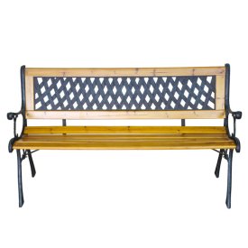 Скамейка садовая 1,25х0,52х0,74м дерево/металл