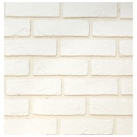 Плитка декоративная гипсовая КАСАВАГА Кирпич ручной формовки арт. 400 белая