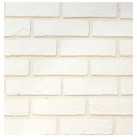 Плитка декоративная гипсовая КАСАВАГА Кирпич ручной формовки арт. 400 белая