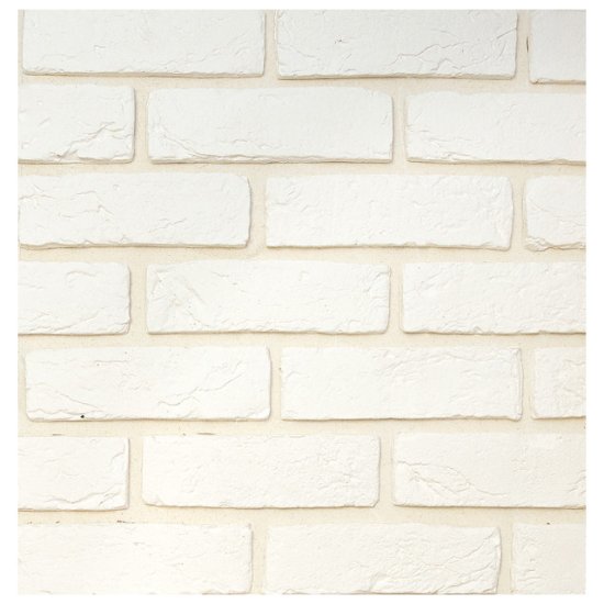 Плитка декоративная гипсовая КАСАВАГА Кирпич ручной формовки арт. 400 белая