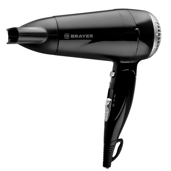 Фен BRAYER BR3024 1600Вт складная ручка черный