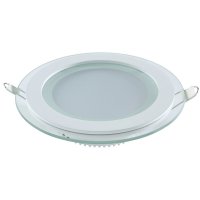 Светильник встраиваемый GAUSS Glass LED 12Вт 990Лм 4000K IP20 круг с дек.стеклом белый