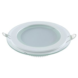 Светильник встраиваемый GAUSS Glass LED 6Вт 450Лм 3000K IP20 круг с дек.стеклом белый