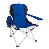Стул туристический складной 60х95х105см с подлокотниками синий