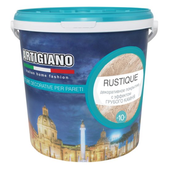 Краска декоративная ARTIGIANO Rustique 7,5л белая, арт.14459