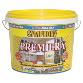 Эмаль в/э SYMPHONY Premiera база С полуглянцевая 2,7л бесцветная, арт.1100429