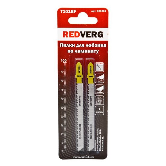 Пилка для лобзика REDVERG по ламинату T101BF BIM 2шт