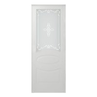 Полотно дверное со стеклом Belwooddoors Элина 600х2000 мм белая