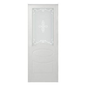 Полотно дверное со стеклом Belwooddoors Элина 600х2000 мм белая