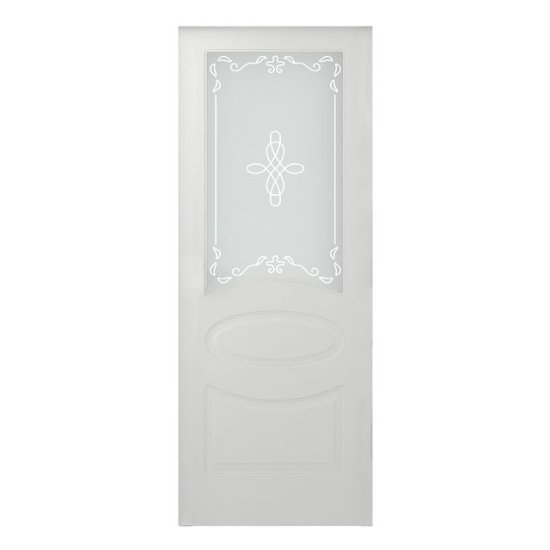 Полотно дверное со стеклом Belwooddoors Элина 600х2000 мм белая