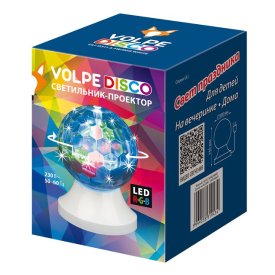 Светильник-проектор светодиодный VOLPE Диско 3,5Вт RGB белый