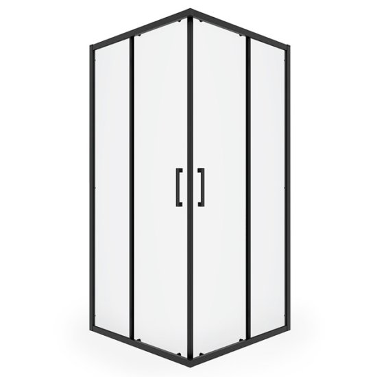 Ширма душевая MART Capella 100х100см черный профиль