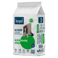Клей плиточный BERGAUF Keramik Pro усиленный 5кг