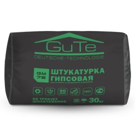 Штукатурка гипсовая для внутр.работ GUTE GM75 ручн. машинн. 30кг
