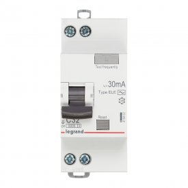 Автомат дифференциальный Legrand RX3 32А 1P+N тип AC 30 мА 6 кА (419402)