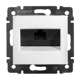 Розетка компьютерная 1 пост LEGRAND Valena RJ45 белая