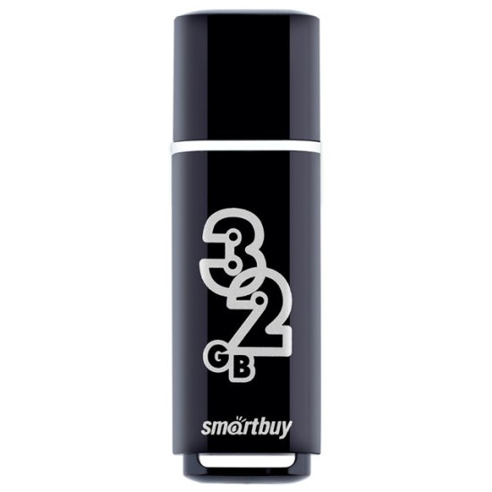 Флеш-накопитель USB SMARTBUY 32GB Glossy series Black черный