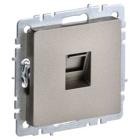 Розетка компьютерная IEK Brite RJ45 кат.5E шампань