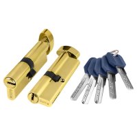 Цилиндр ключевой Punto Lock z402 70мм 35х35 латунь вертушка