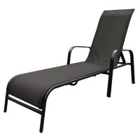 Шезлонг 161х64,5х100см сталь текстиль