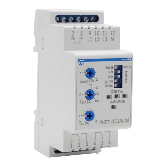 Реле напряжения Новатек-Электро перекоса и последовательности фаз