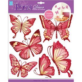 Наклейка ROOMDECOR Бабочки 30,5х30,5см, арт.CBA 3120