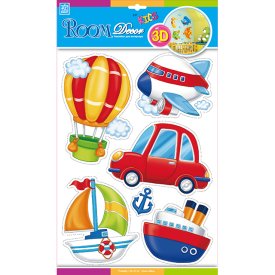 Наклейка ROOMDECOR Транспорт 30х42см, арт.POA 1008