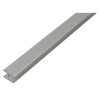 Профиль алюминиевый Н-образный серебро 10,9x20x1,5х1000мм