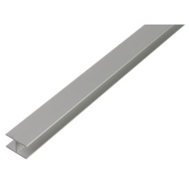 Профиль алюминиевый Н-образный серебро 10,9x20x1,5х1000мм