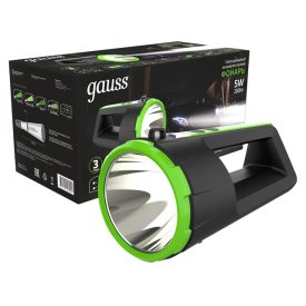 Фонарь прожекторный GAUSS LED 5Вт 280Лм диммируемый Li- ion 5000mAh чер