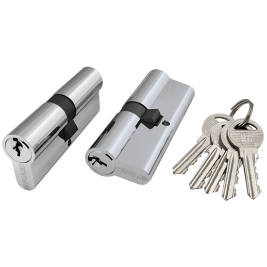 Цилиндр ключевой Fuaro Lock 100 za 80мм 40х40 хром