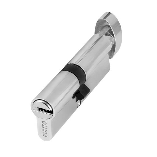 Цилиндр ключевой Punto Lock z402 60мм 30х30 хром вертушка