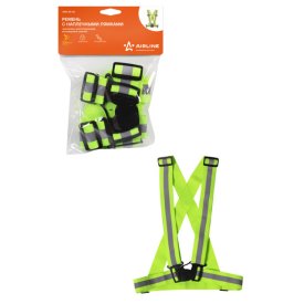 Ремень светоотражающий AIRLINE с наплечными лямками зеленый