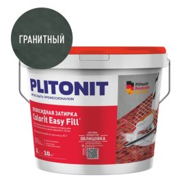 Затирка для швов PLITONIT Colorit EasyFill эпокс. 1-10мм 2кг гранитная