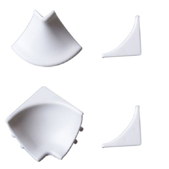 Комплект уголков для плинтуса Grace ПВХ белый