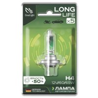 Лампа CLEARLIGHT H4 LongLife 12В 55Вт 1шт