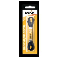 Шнурки SALTON 60см с пропиткой круглые черные