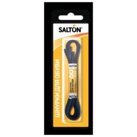 Шнурки SALTON 60см с пропиткой круглые черные