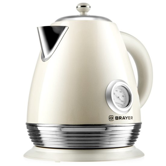 Чайник электрический BRAYER BR1070 2200Вт 1,7л металл бежевый
