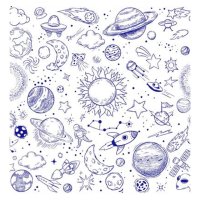 Салфетки Космическая жизнь 2-слойные 33х33см 20шт