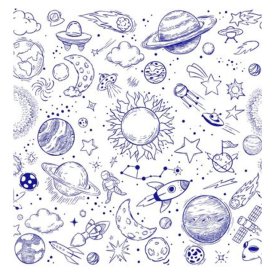 Салфетки Космическая жизнь 2-слойные 33х33см 20шт