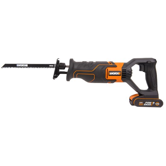 Пила сабельная WORX WX500 230мм 20В Li-Ion с АКБ аккумуляторная