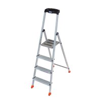 Стремянка односекционная KRAUSE Safety 4 ступени алюминиевая