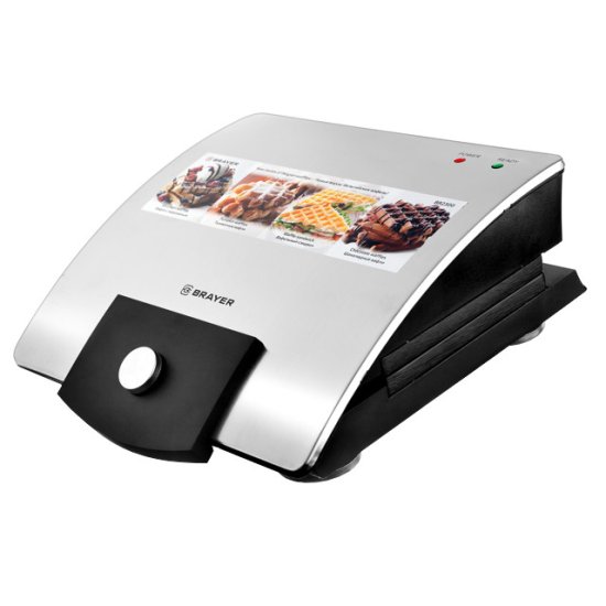 Вафельница BRAYER BR2300 750Вт серебристый