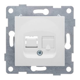Розетка  телефонная GUSI Ugra RJ12 одинарная белый