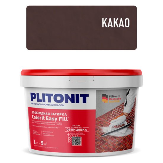 Затирка для швов PLITONIT Colorit EasyFill 1-10мм 1кг какао