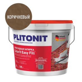 Затирка для швов PLITONIT Colorit EasyFill эпокс. 1-10мм 2кг коричневая