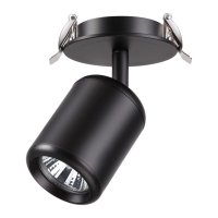 Светильник встраиваемый NOVOTECH Pipe 50Вт GU10 черный